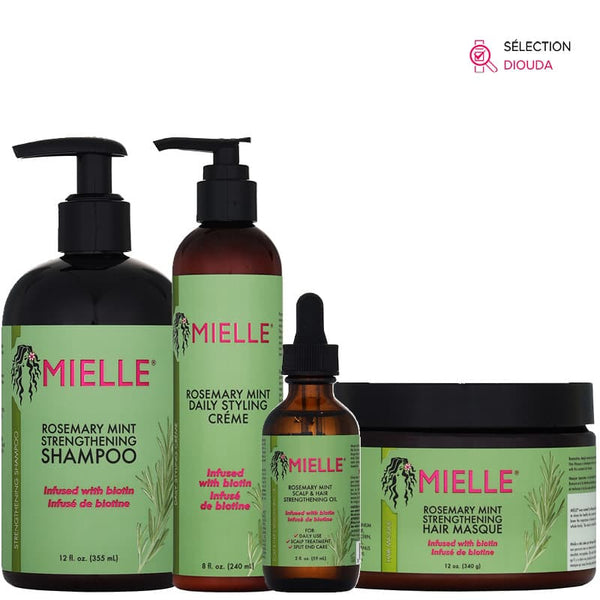 Routine Soins Cheveux Secs Abîmés et Cassants - Mielle Organics