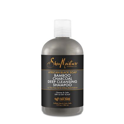Shea Moisture African Black Soap Bamboo Charcoal Shampoing